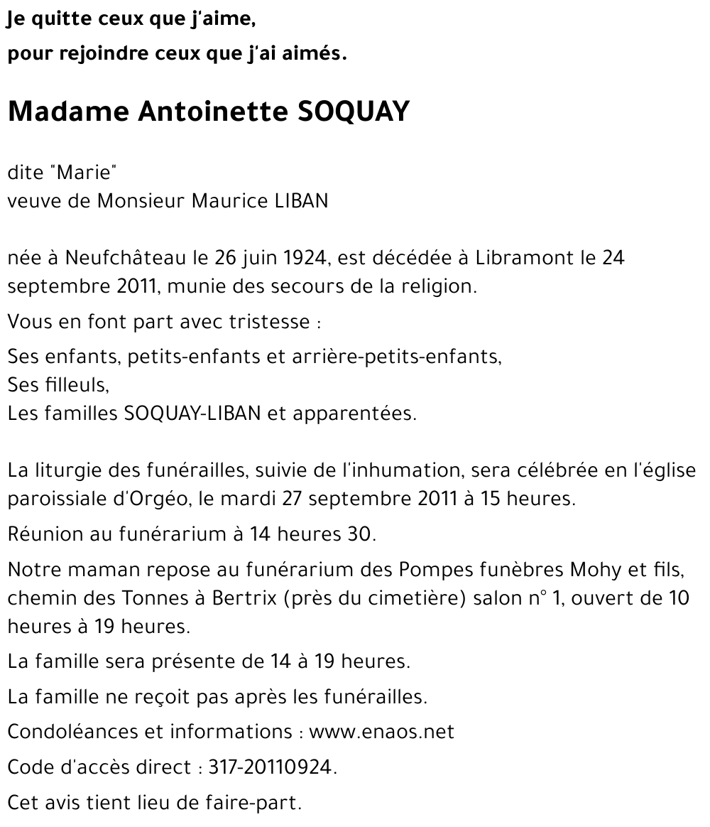 Antoinette SOQUAY