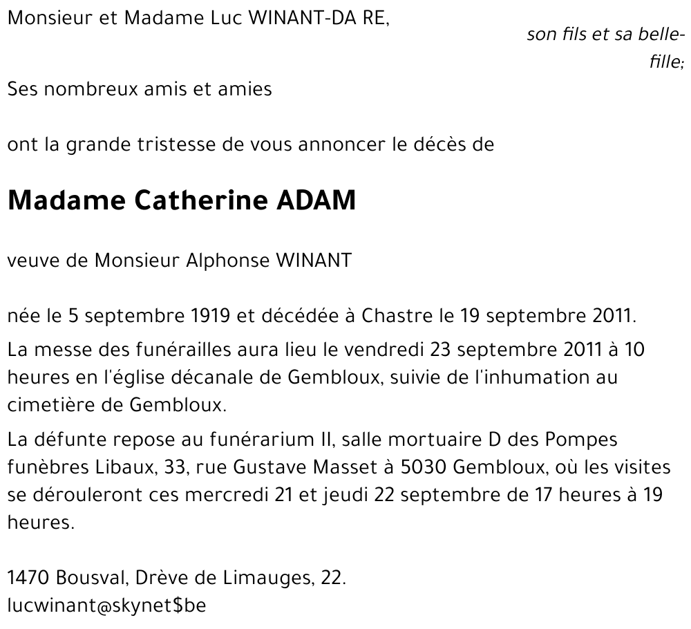 Catherine ADAM