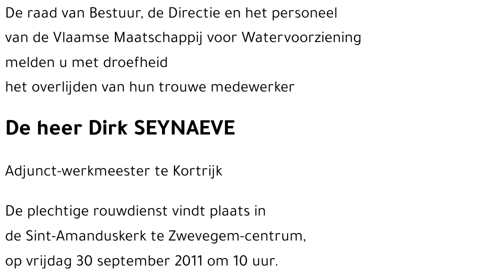 Dirk SEYNAEVE