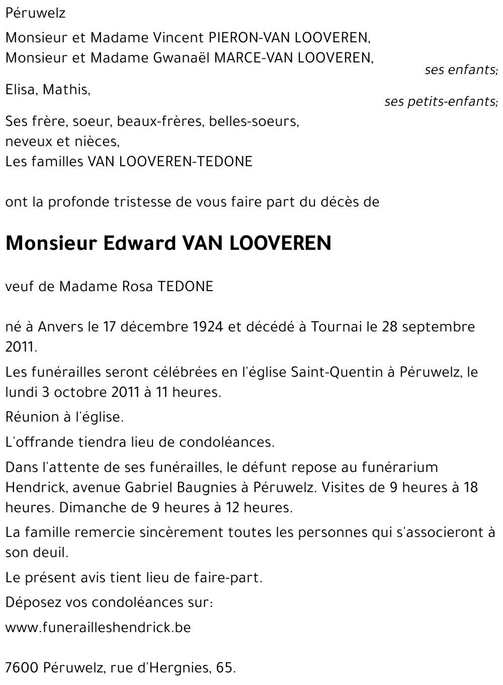 Edward VAN LOOVEREN