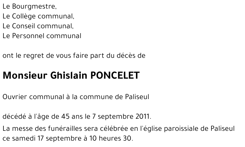 Ghislain PONCELET