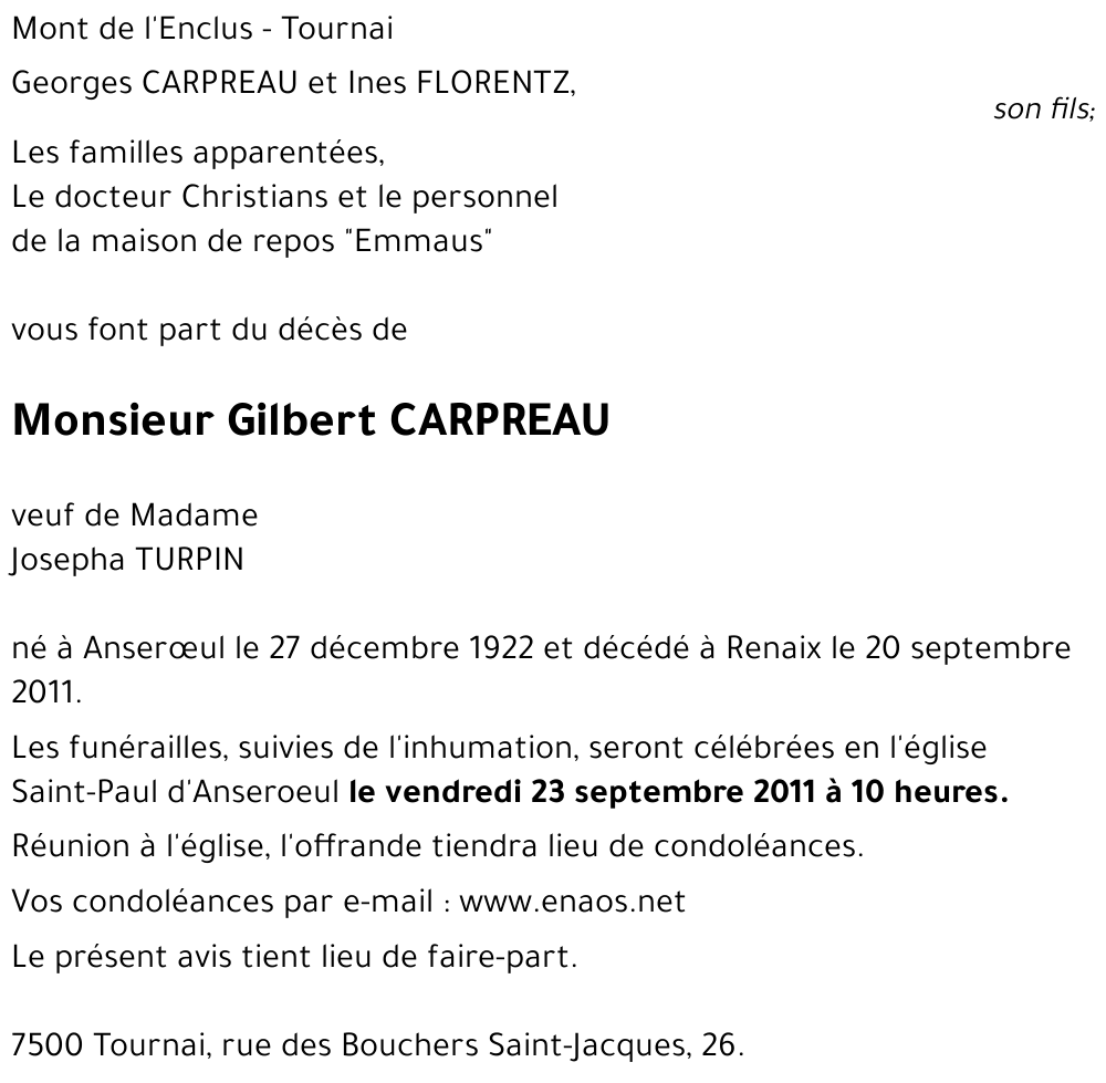 Gilbert CARPREAU