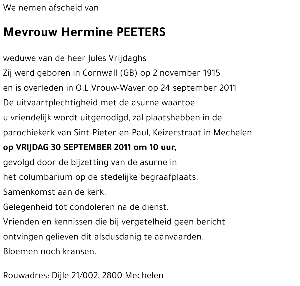 Hermine PEETERS