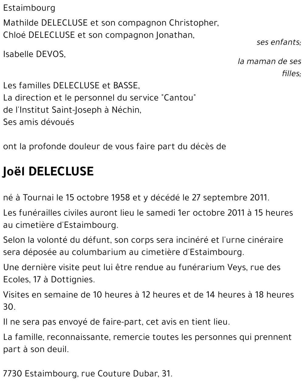 Joël DELECLUSE
