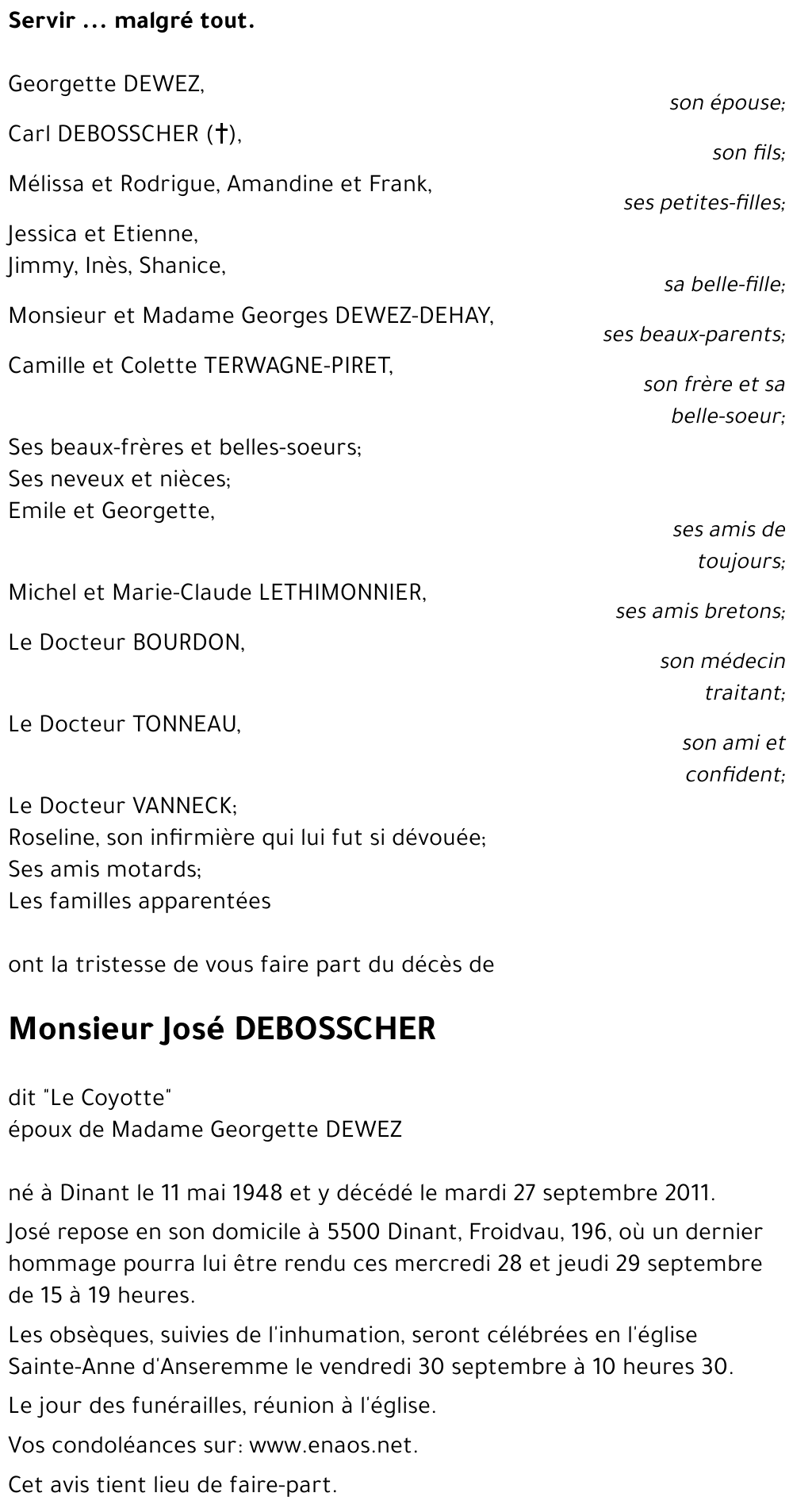 José DEBOSSCHER
