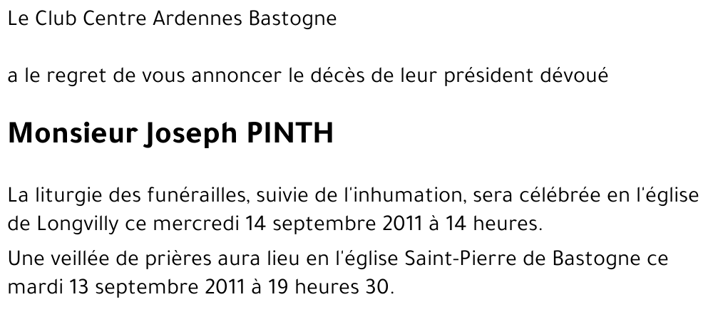 Joseph PINTH