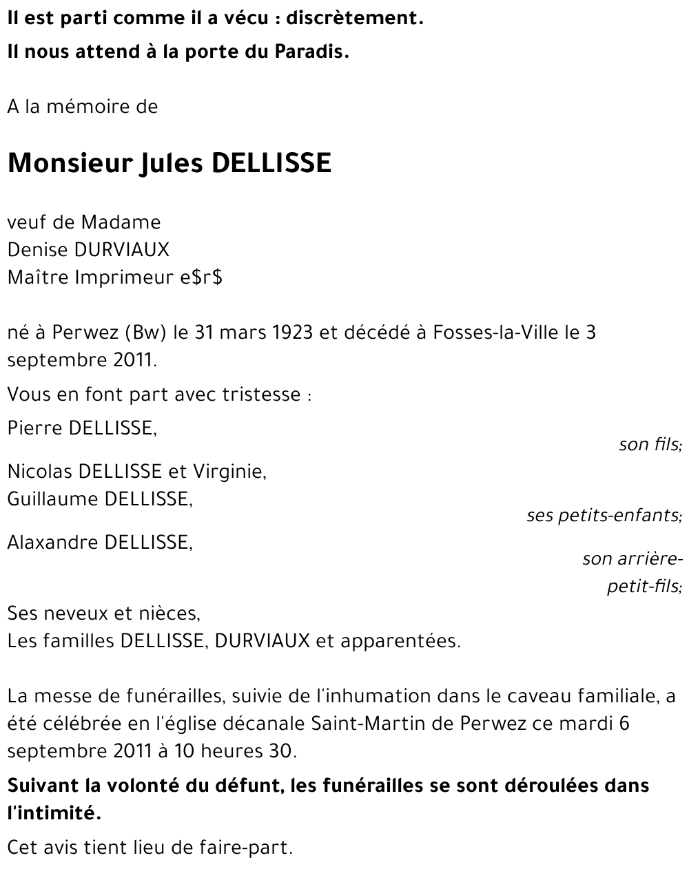 Jules DELLISSE