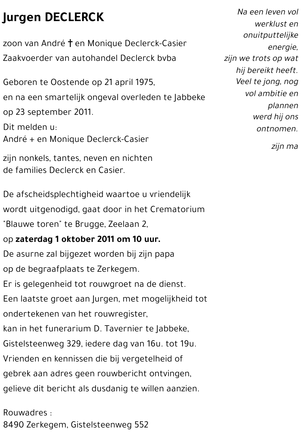 Jurgen DECLERCK