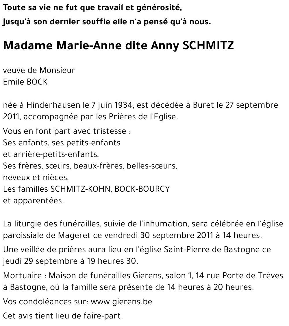 Marie-Anne SCHMITZ
