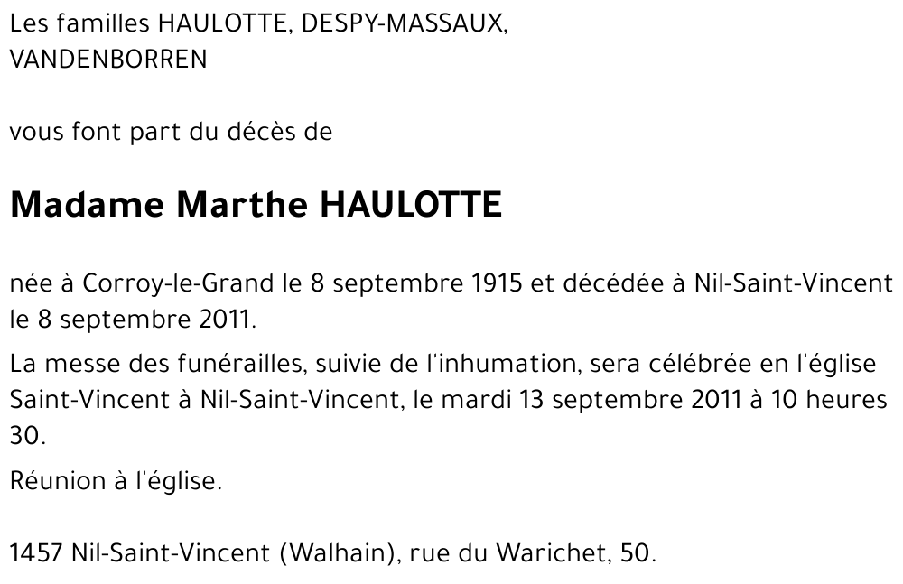 Marthe HAULOTTE