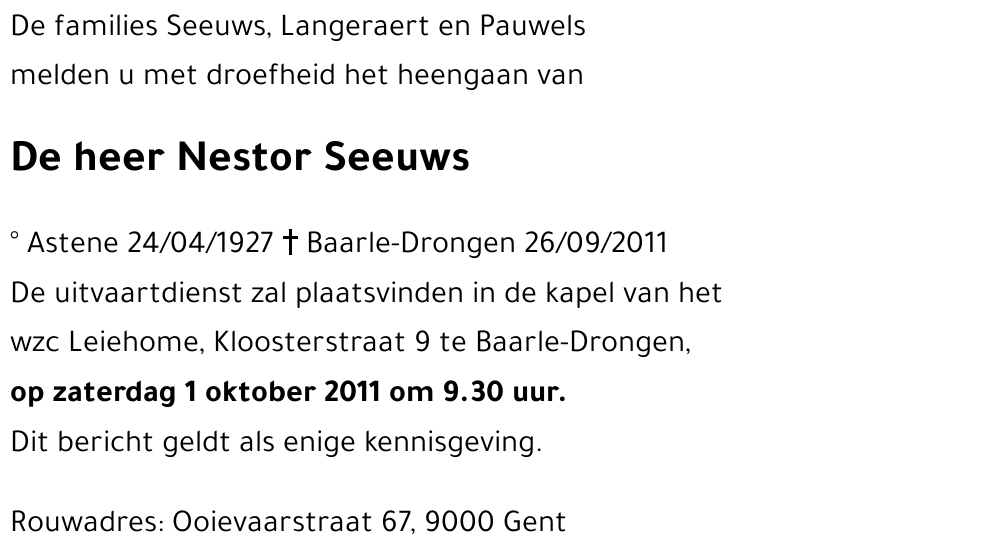 Nestor Seeuws