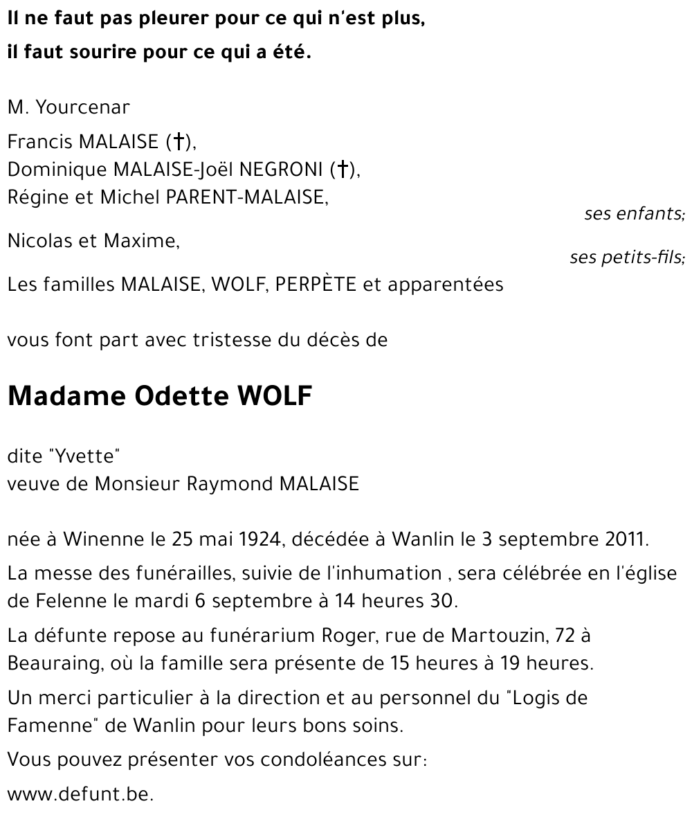 Odette WOLF