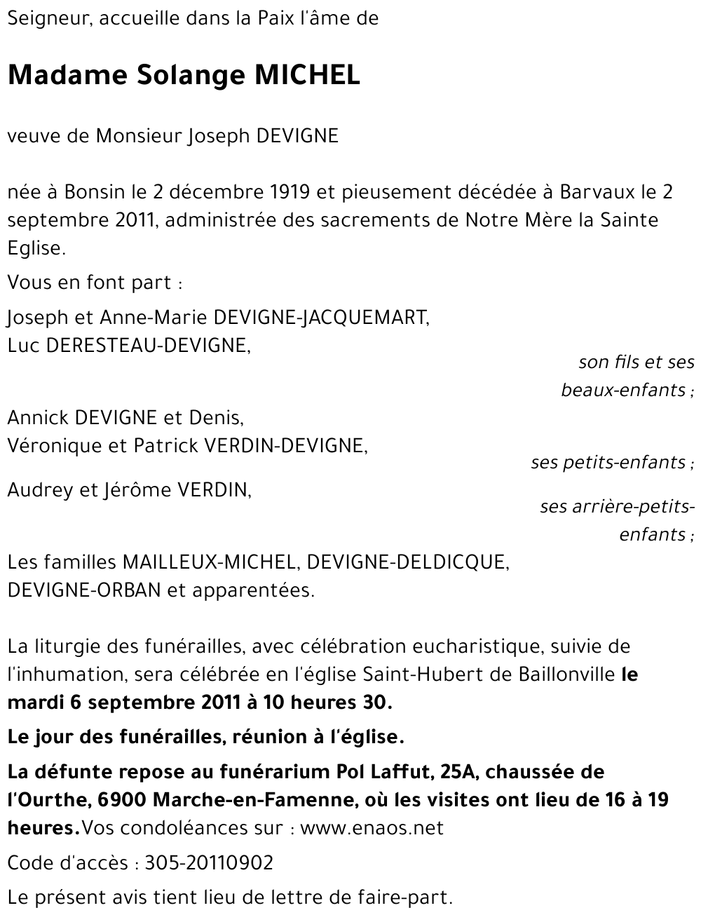 Solange MICHEL