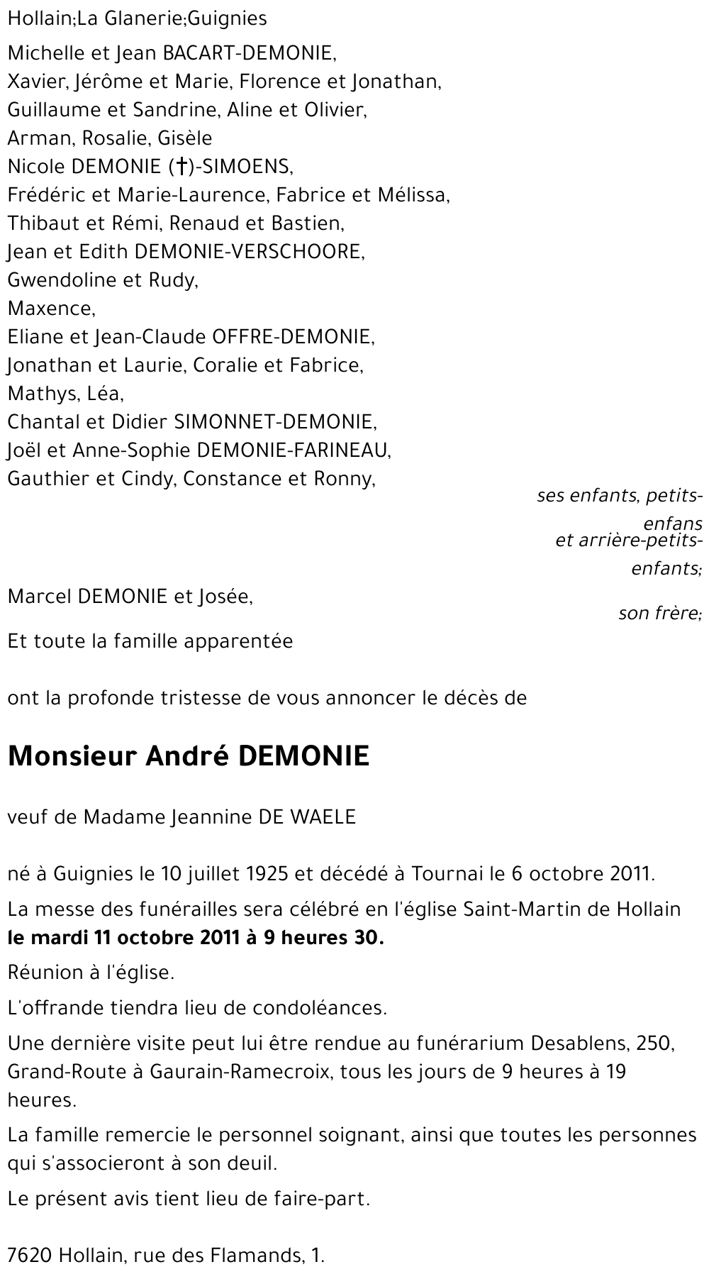 André DEMONIE