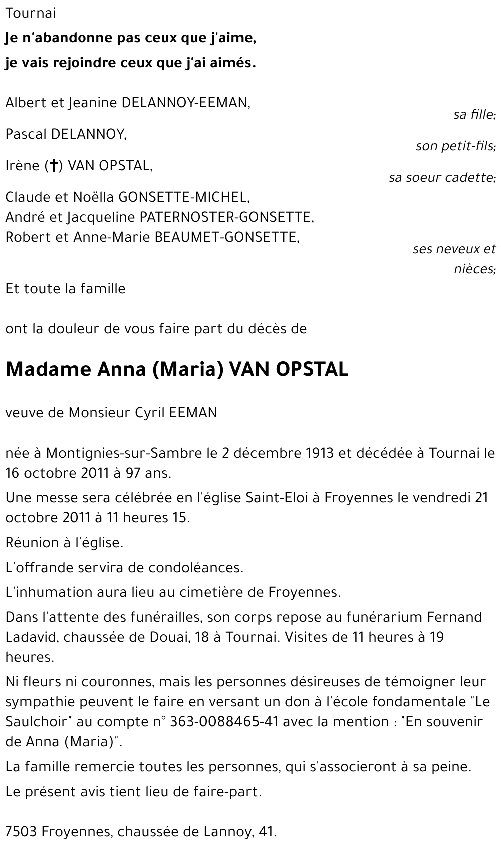 Anna VAN OPSTAL