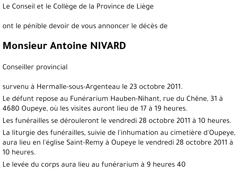 Antoine NIVARD