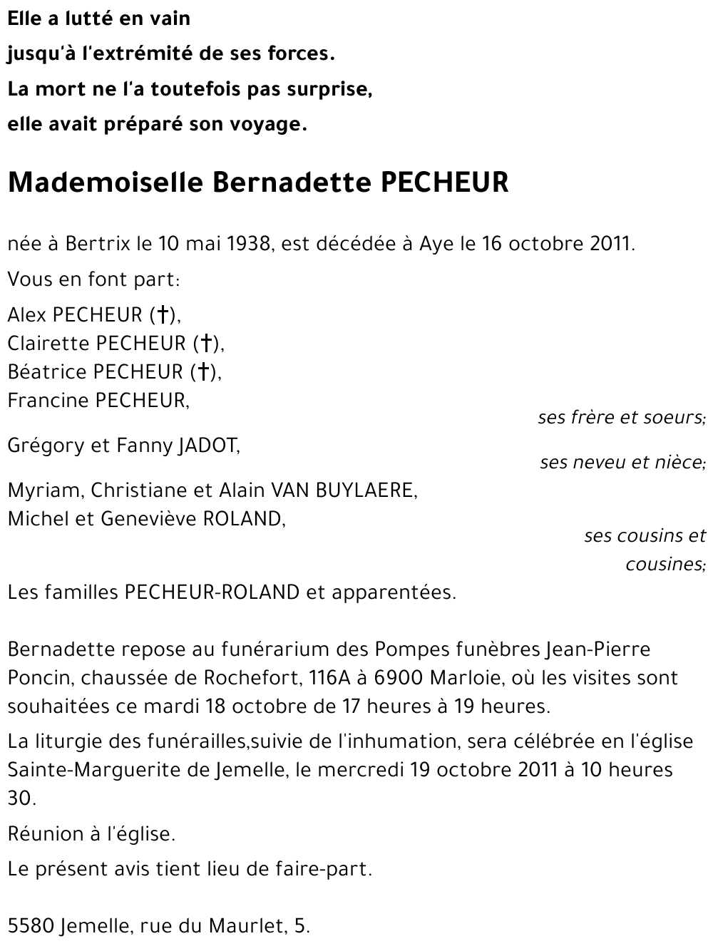 bernadette PECHEUR