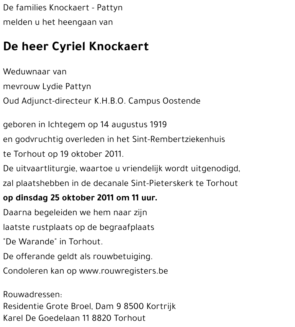 Cyriel KNOCKAERT