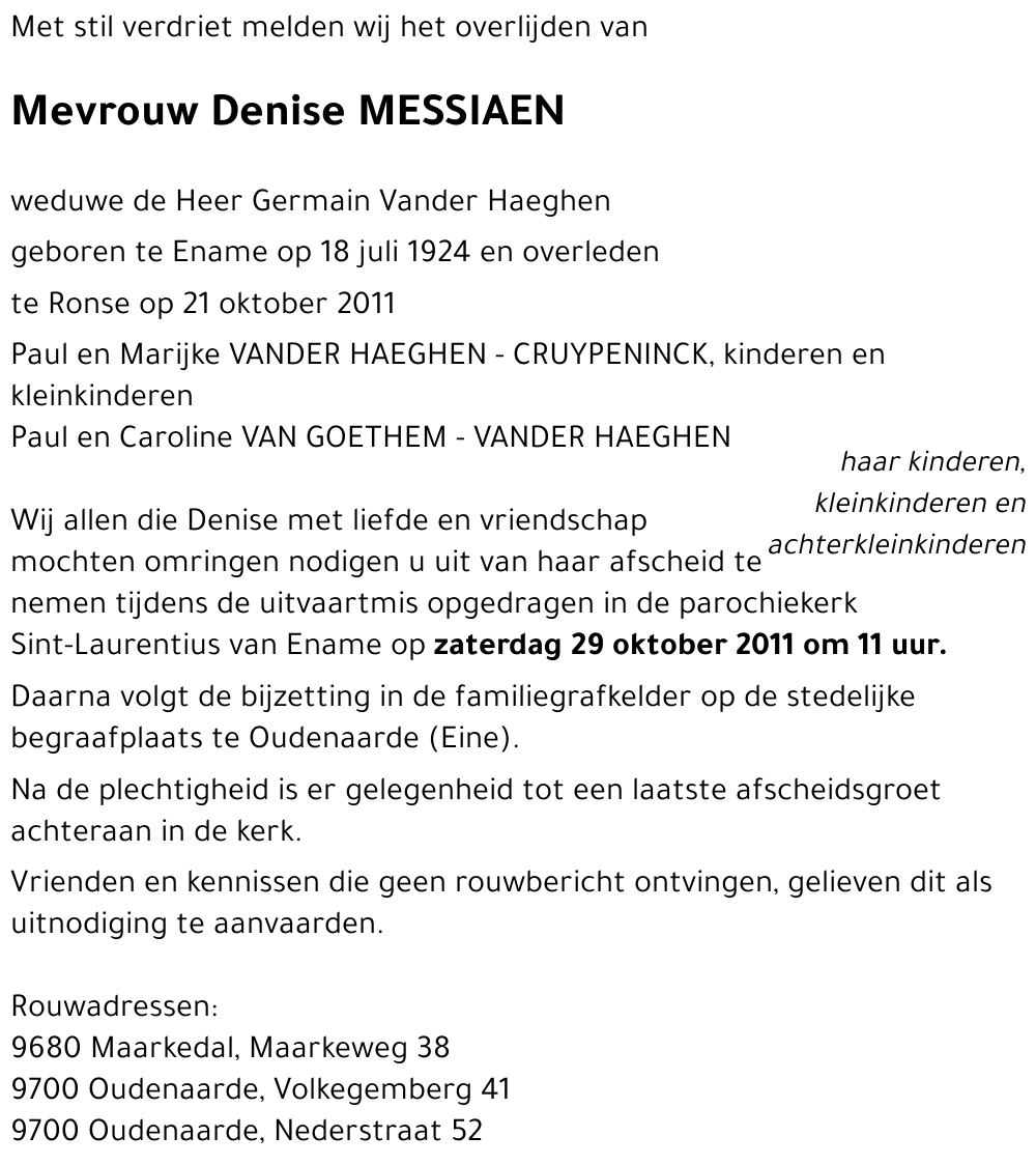 Denise MESSIAEN