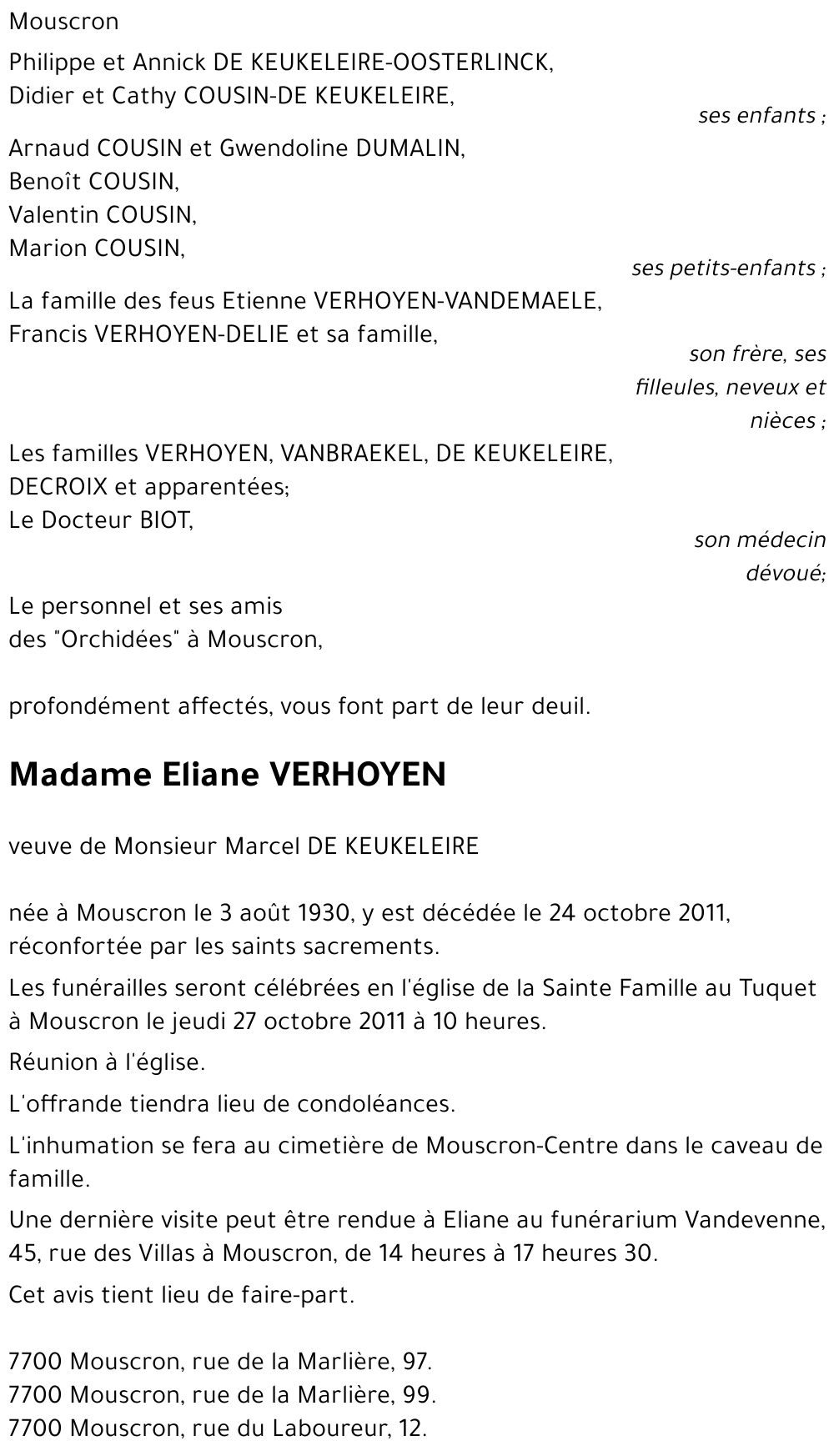 Eliane VERHOYEN