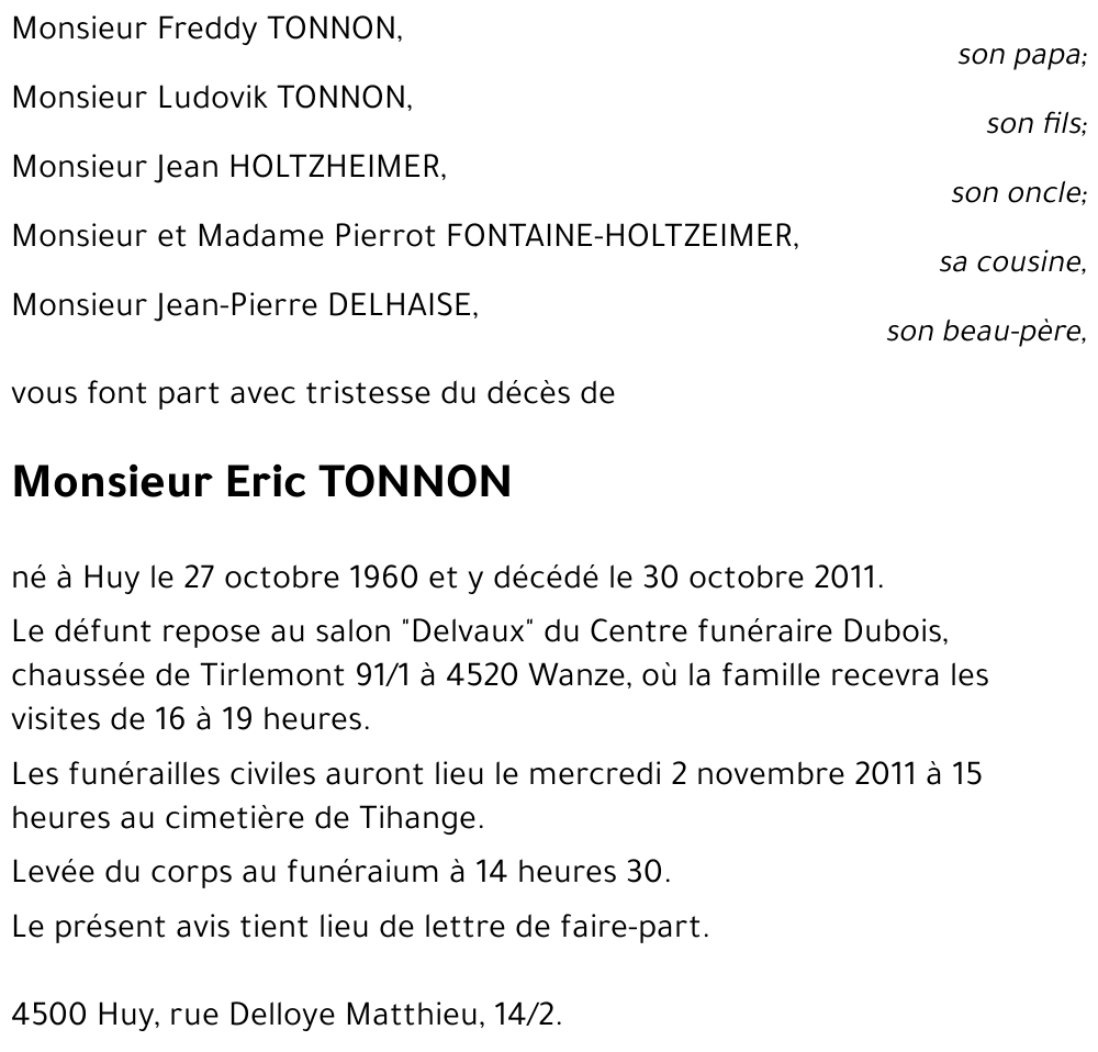 Eric TONNON