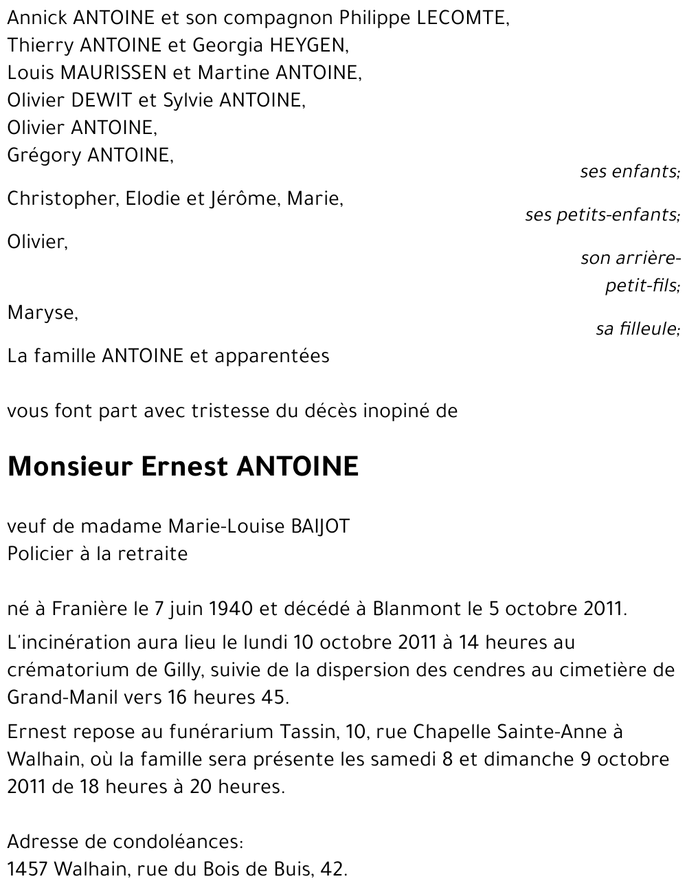 Ernest ANTOINE