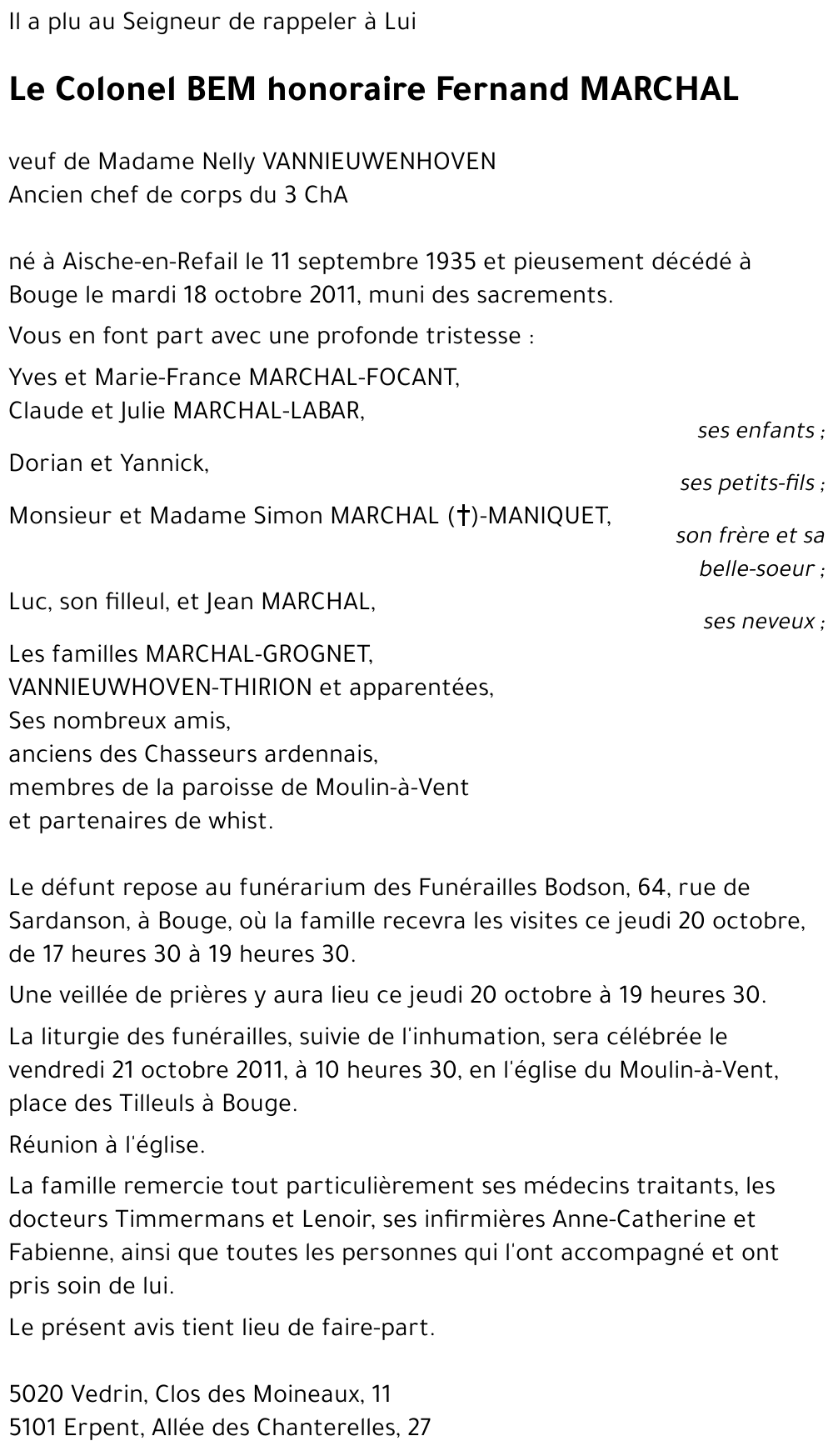 Fernand MARCHAL