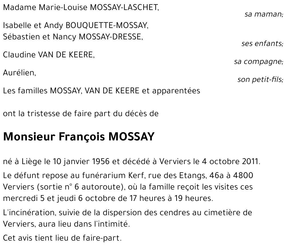 François MOSSAY