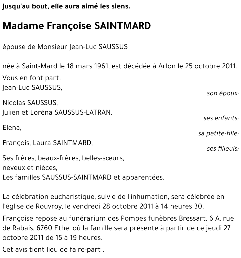 Françoise SAINTMARD