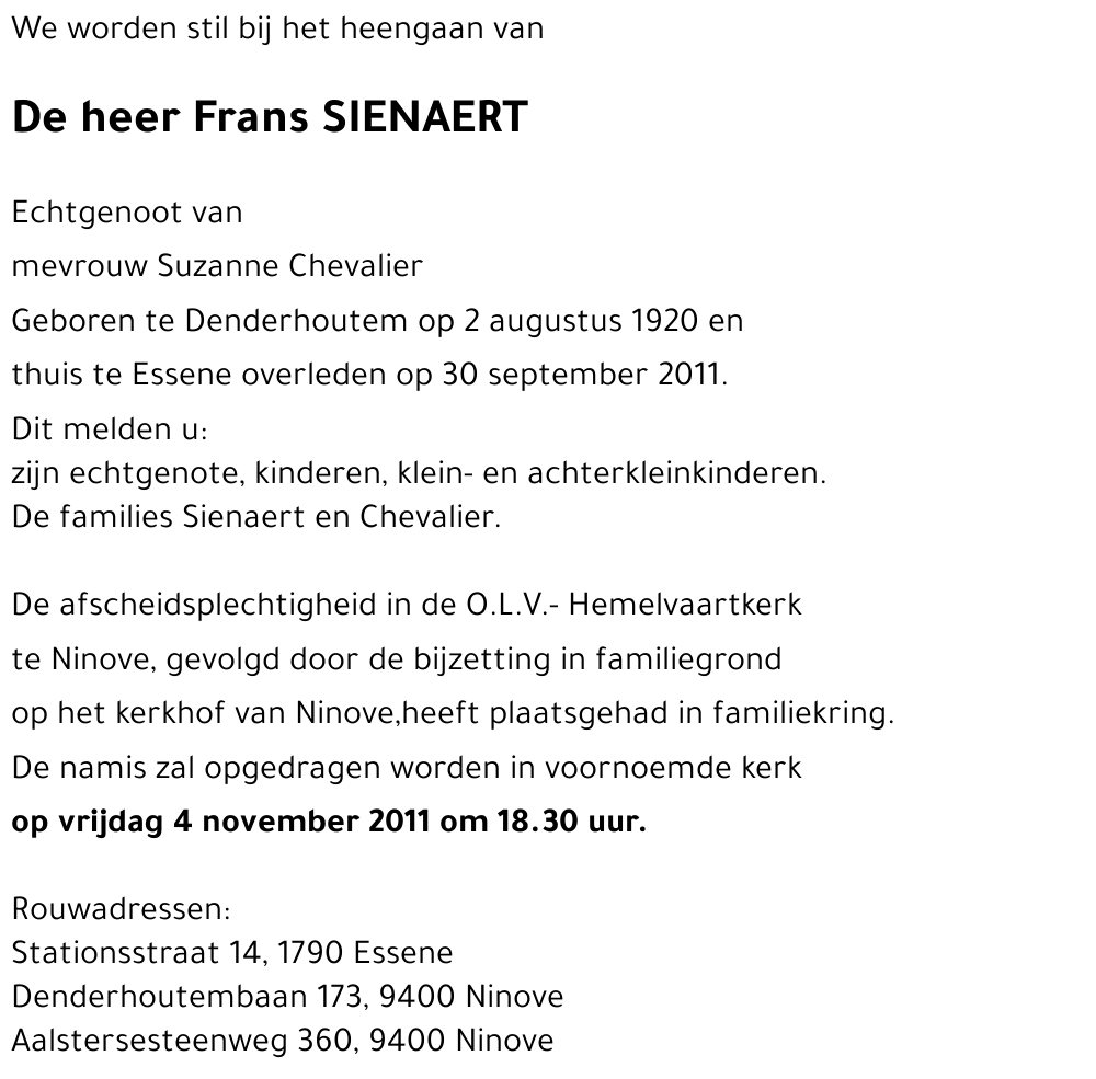 Frans SIENAERT