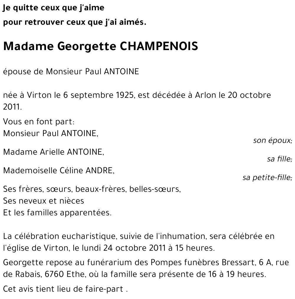 Georgette CHAMPENOIS