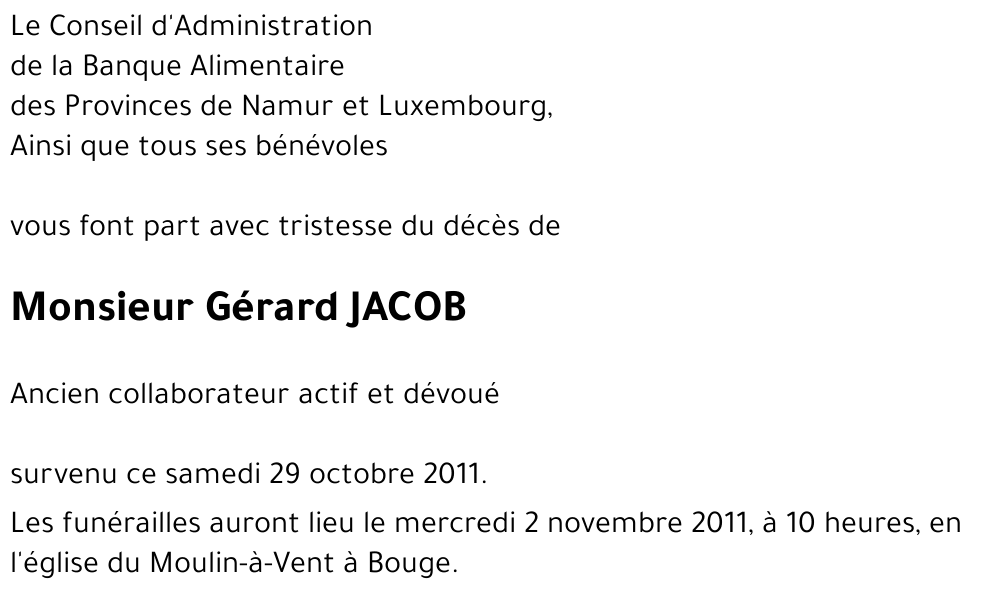 Gérard JACOB