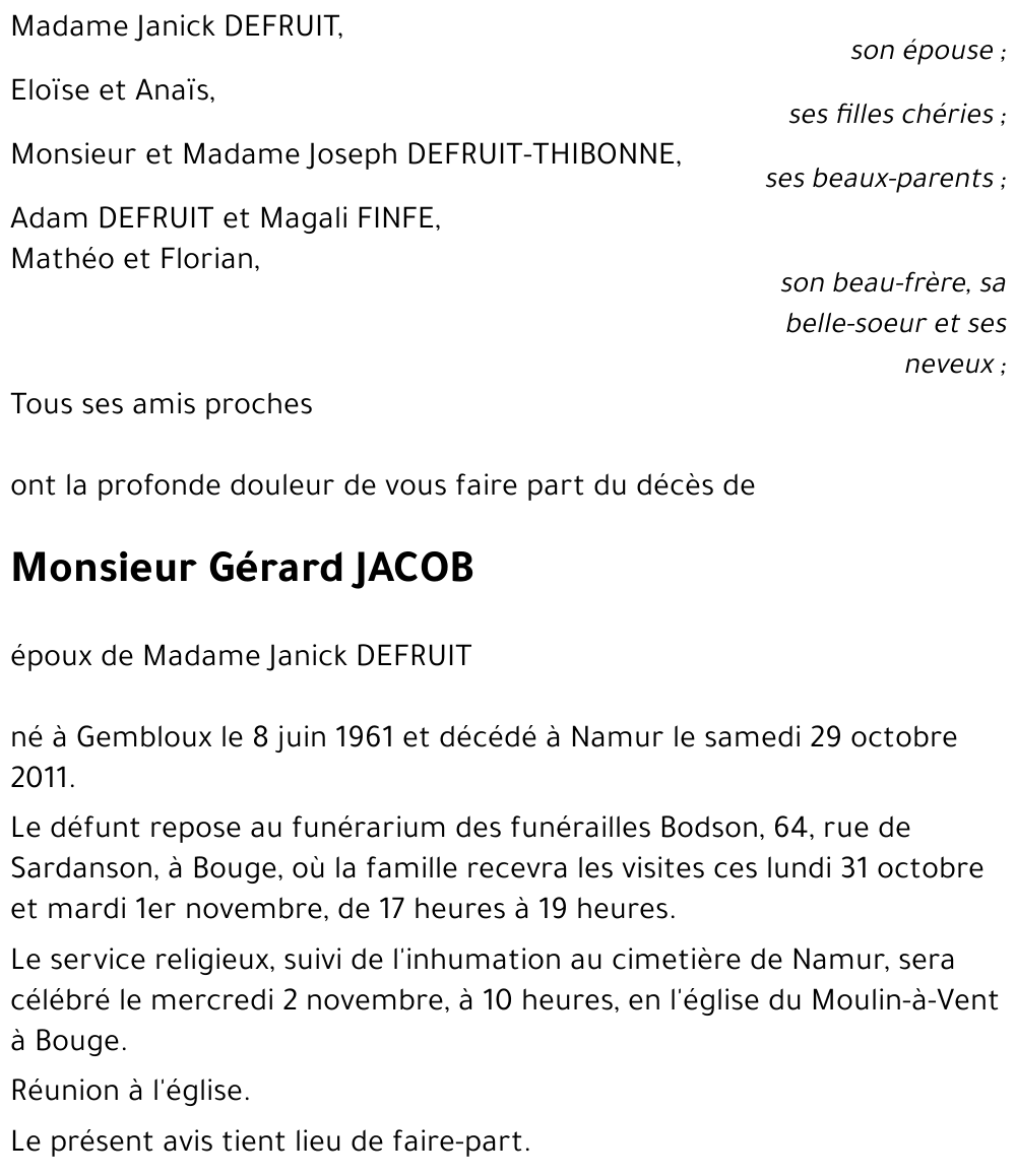 Gérard JACOB