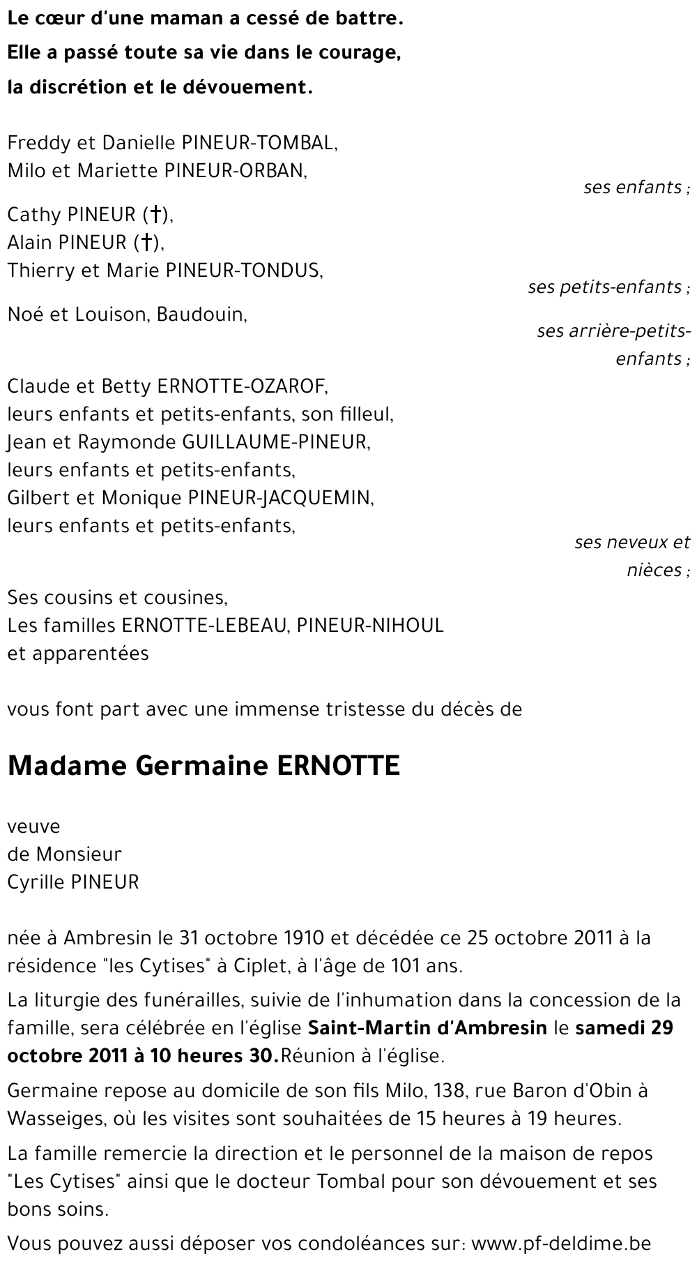 Germaine ERNOTTE