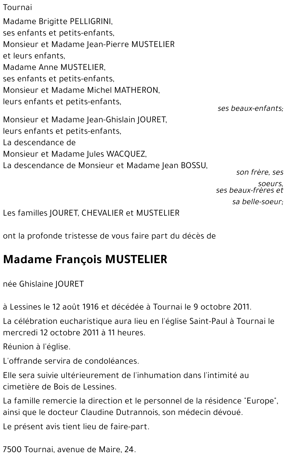 Ghislaine JOURET