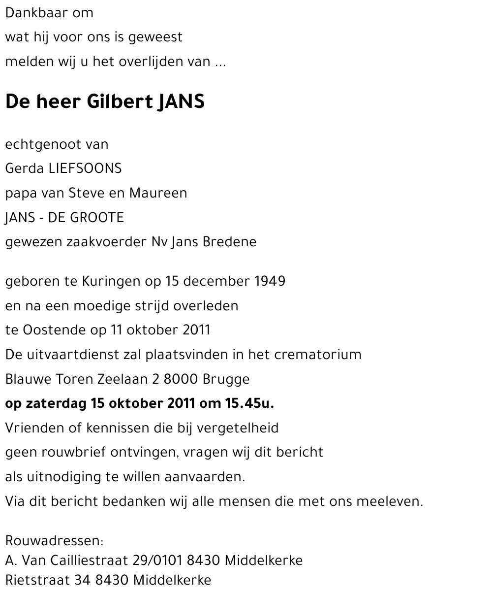 Gilbert JANS