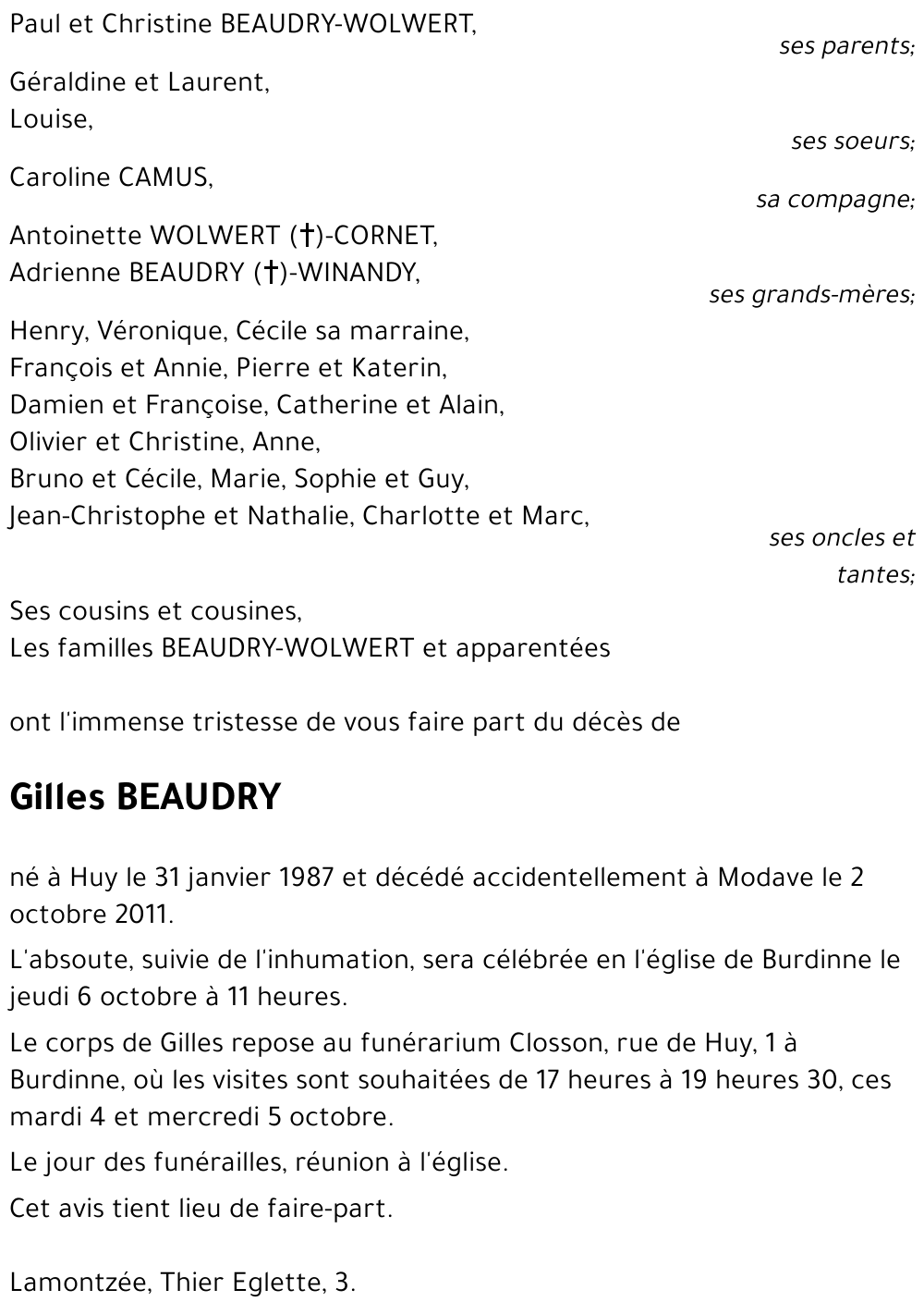 Gilles BEAUDRY