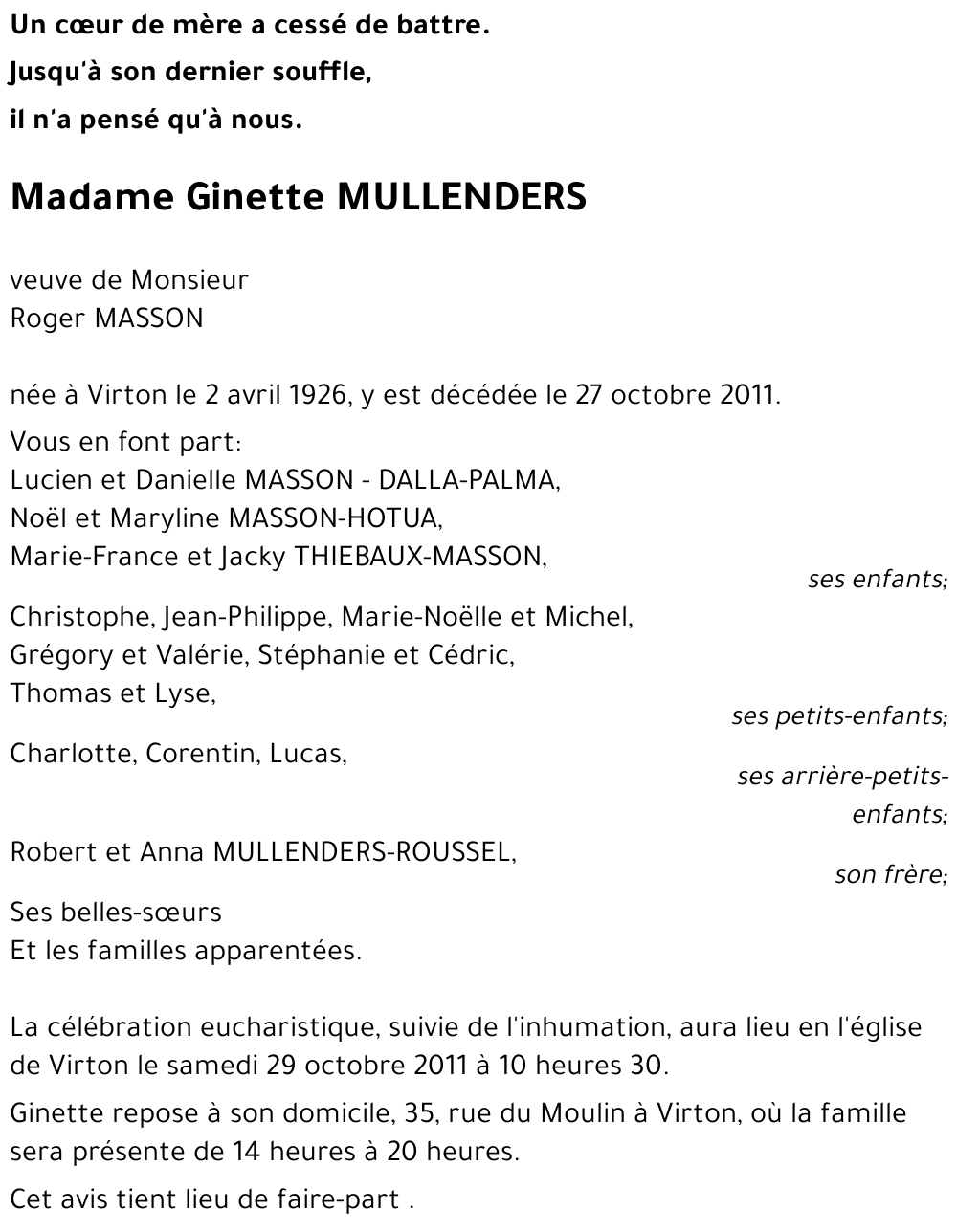 Ginette MULLENDERS