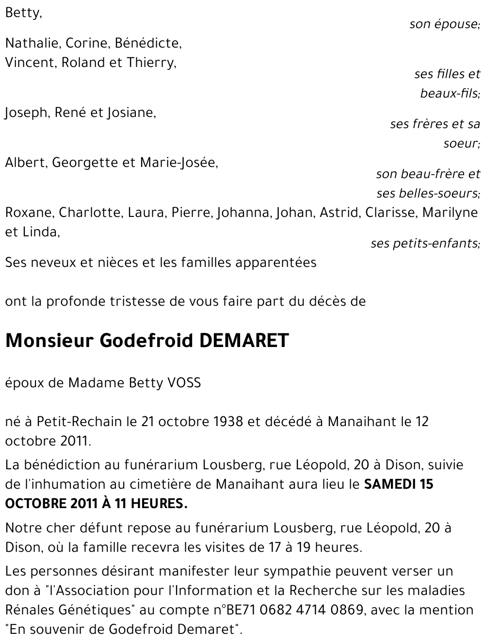 Godefroid DEMARET