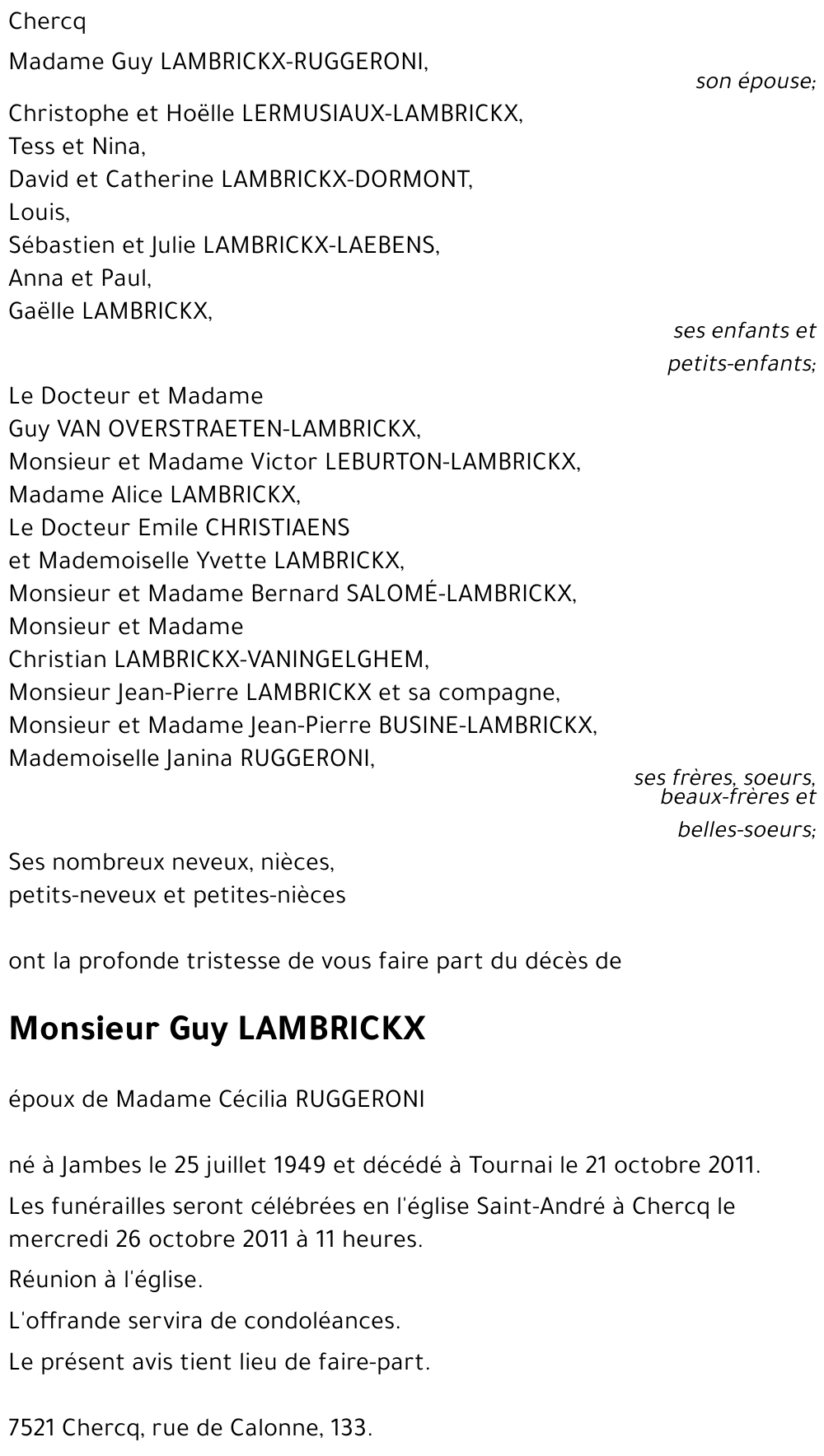 Guy LAMBRICKX