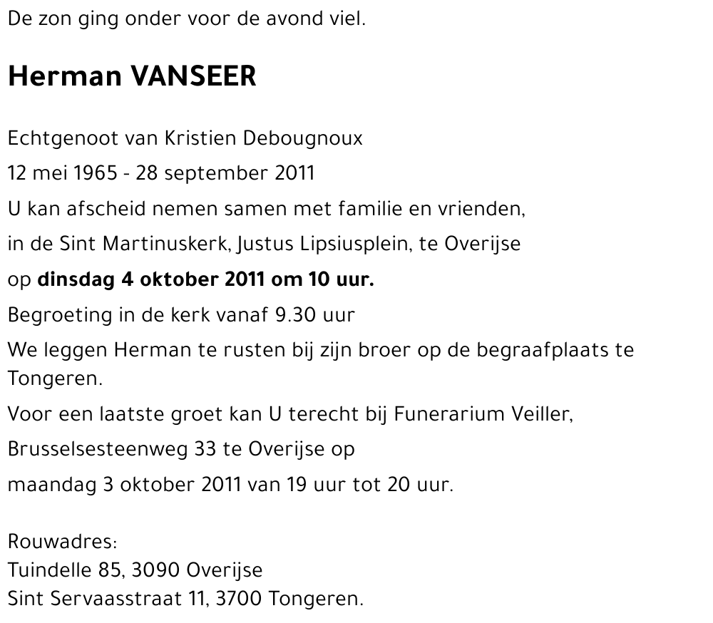 Herman VANSEER