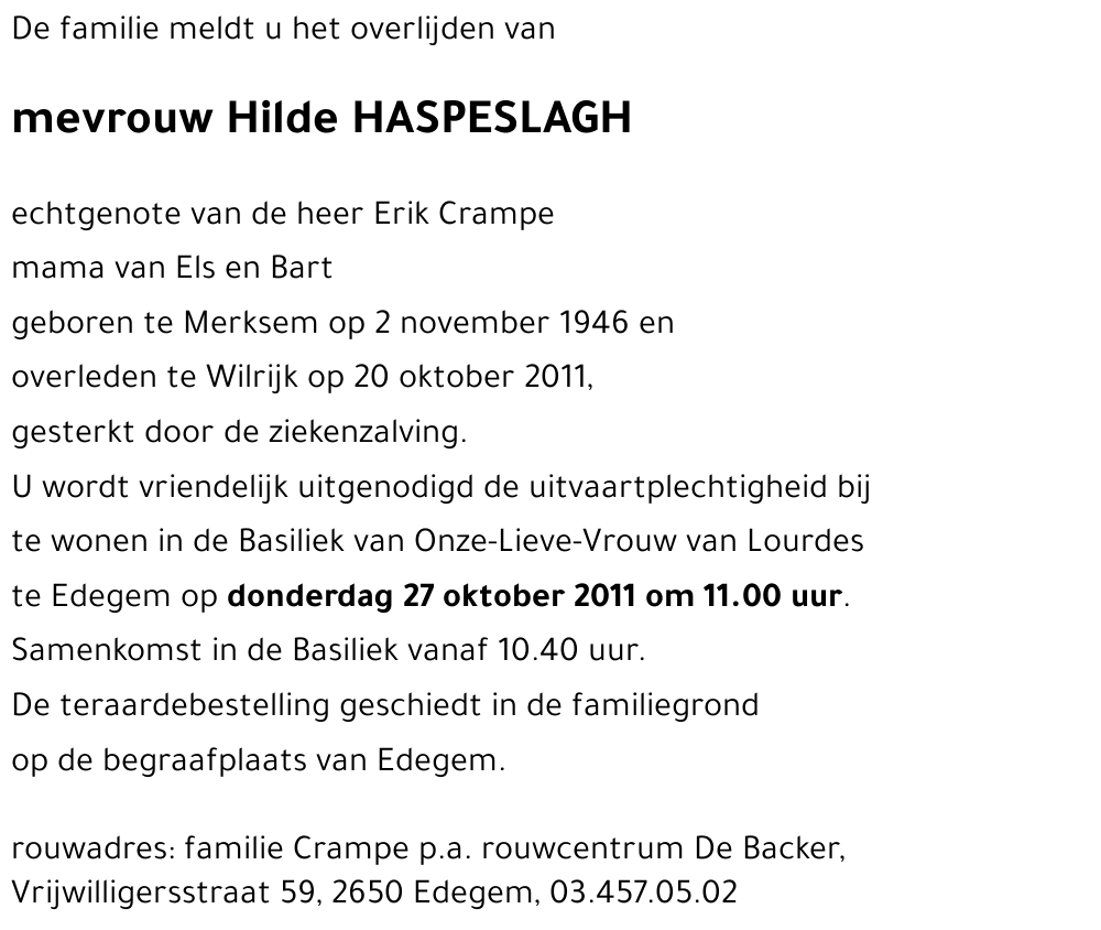 Hilde HASPESLAGH