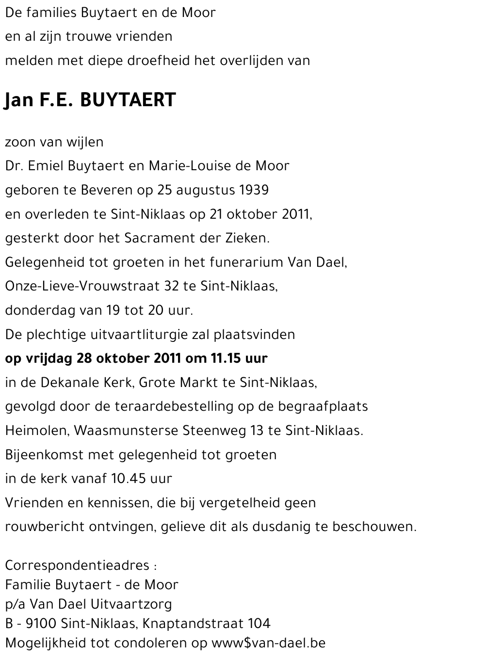 Jan F.E. BUYTAERT