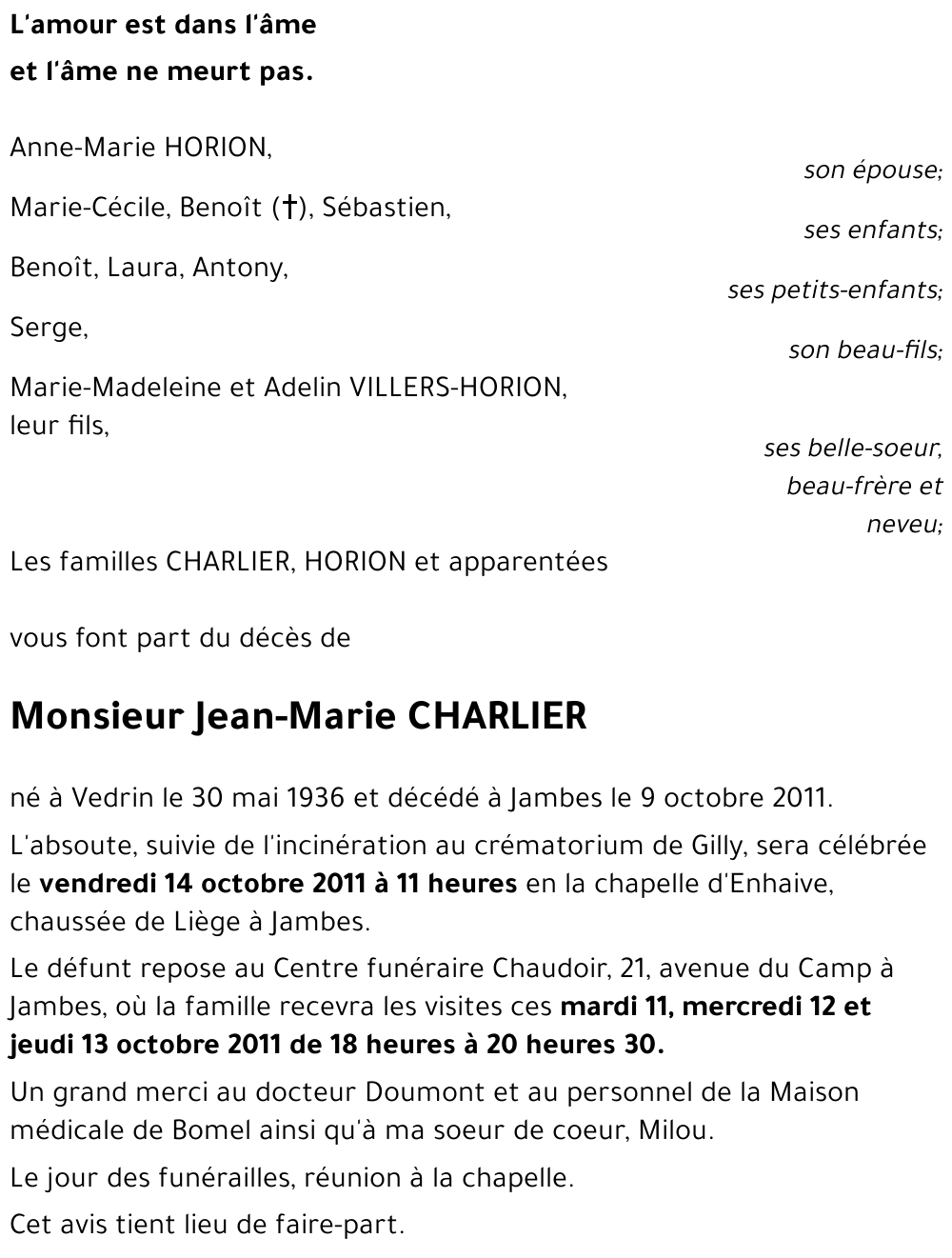 Jean-Marie CHARLIER