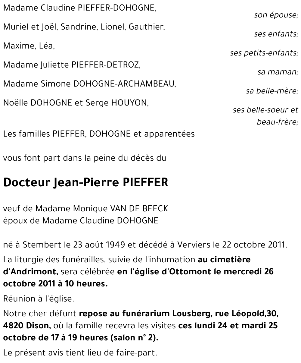 Jean-Pierre PEIFFER