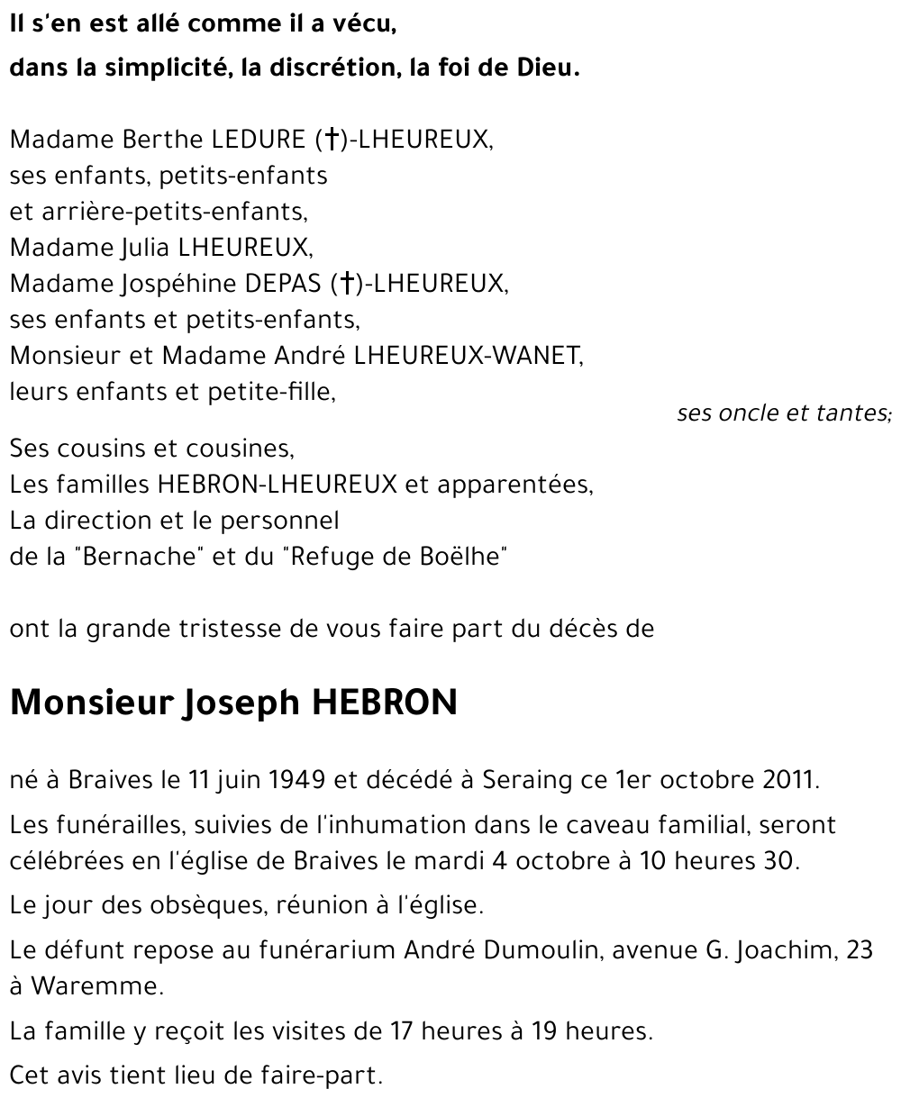 Joseph HEBRON