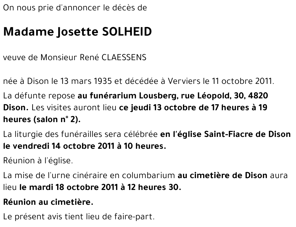 Josette SOLHEID