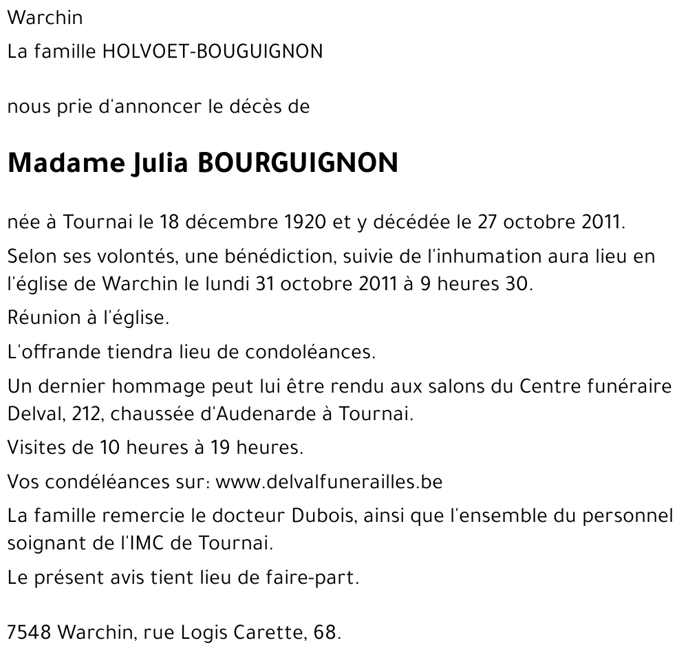 Julia BOURGUIGNON