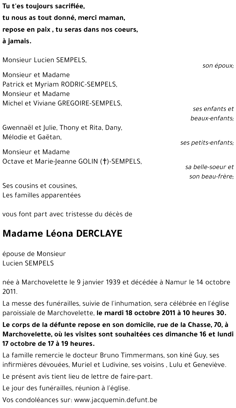 Léona DERCLAYE