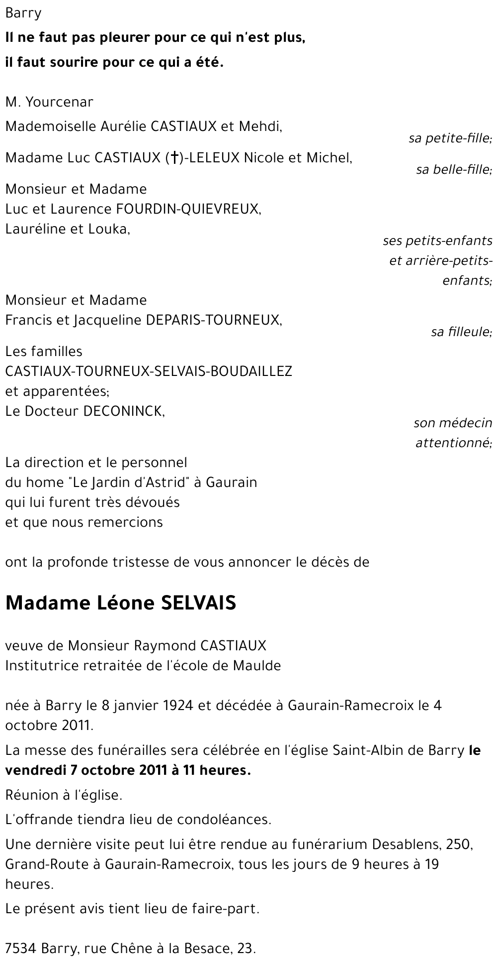 Léone SELVAIS